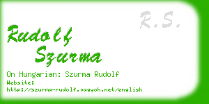 rudolf szurma business card
